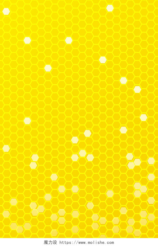 金黄色渐变六边形蜂巢海报背景1黄色渐变背景